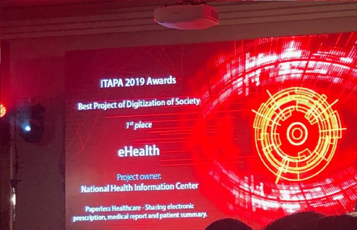 E-Health awarded as the Best Project of Digitization of Society in Slovakia, at ITAPA 2019 Conference