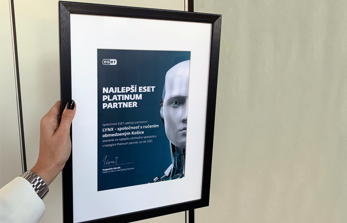 LYNX znova obhájil titul ESET Platinum Partner pre rok 2021
