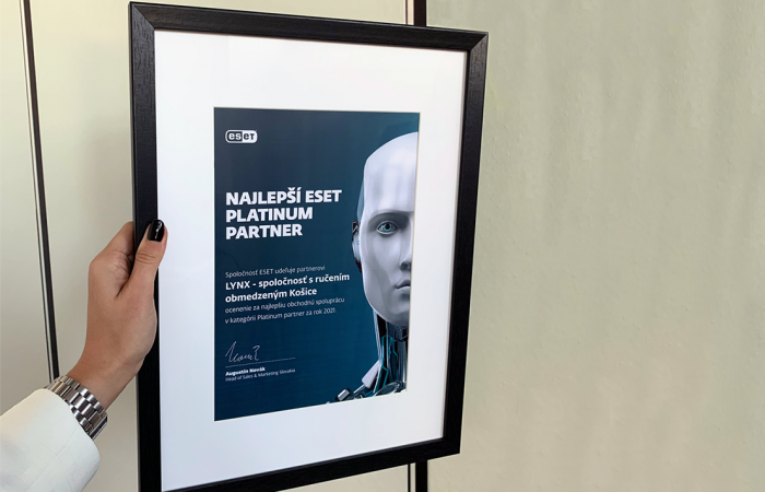 LYNX znova obhájil titul ESET Platinum Partner pre rok 2021